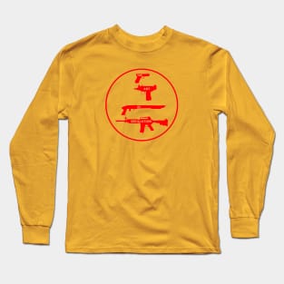 Guns And The Art Of Escalation By Abby Anime(c)(RedDistressed) Long Sleeve T-Shirt